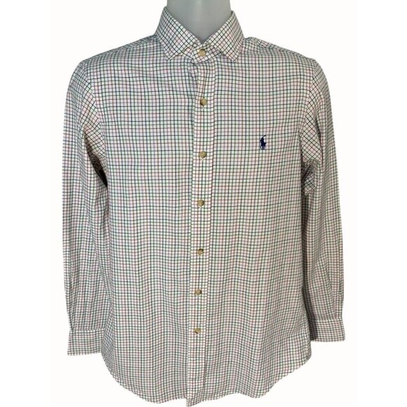 Polo Ralph Lauren Multicolor Small Plaid Long Sleeve Button Up Shirt Cotton - Picture 1 of 8